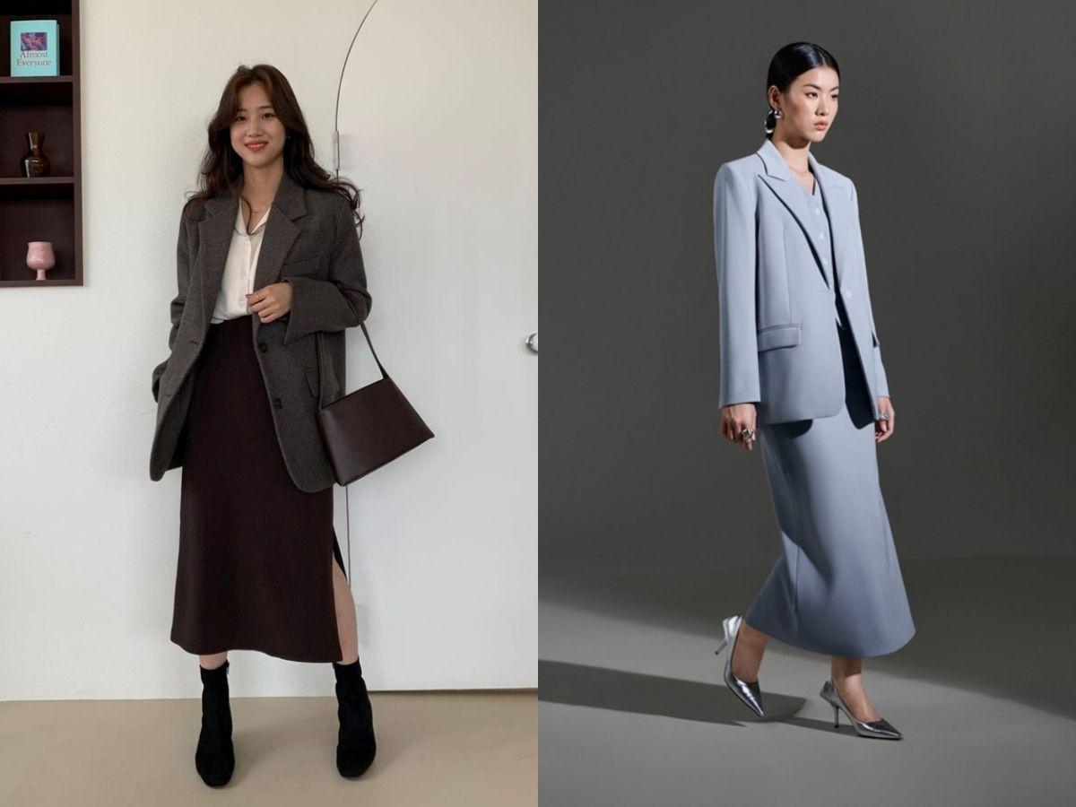 Phối chân váy thanh lịch chốn công sở