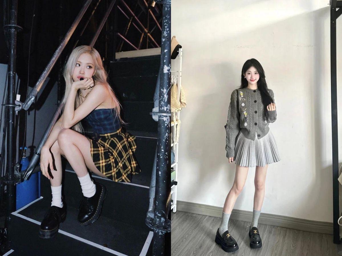 Chân váy ngắn, áo croptop và giày oxford cho nàng trẻ trung