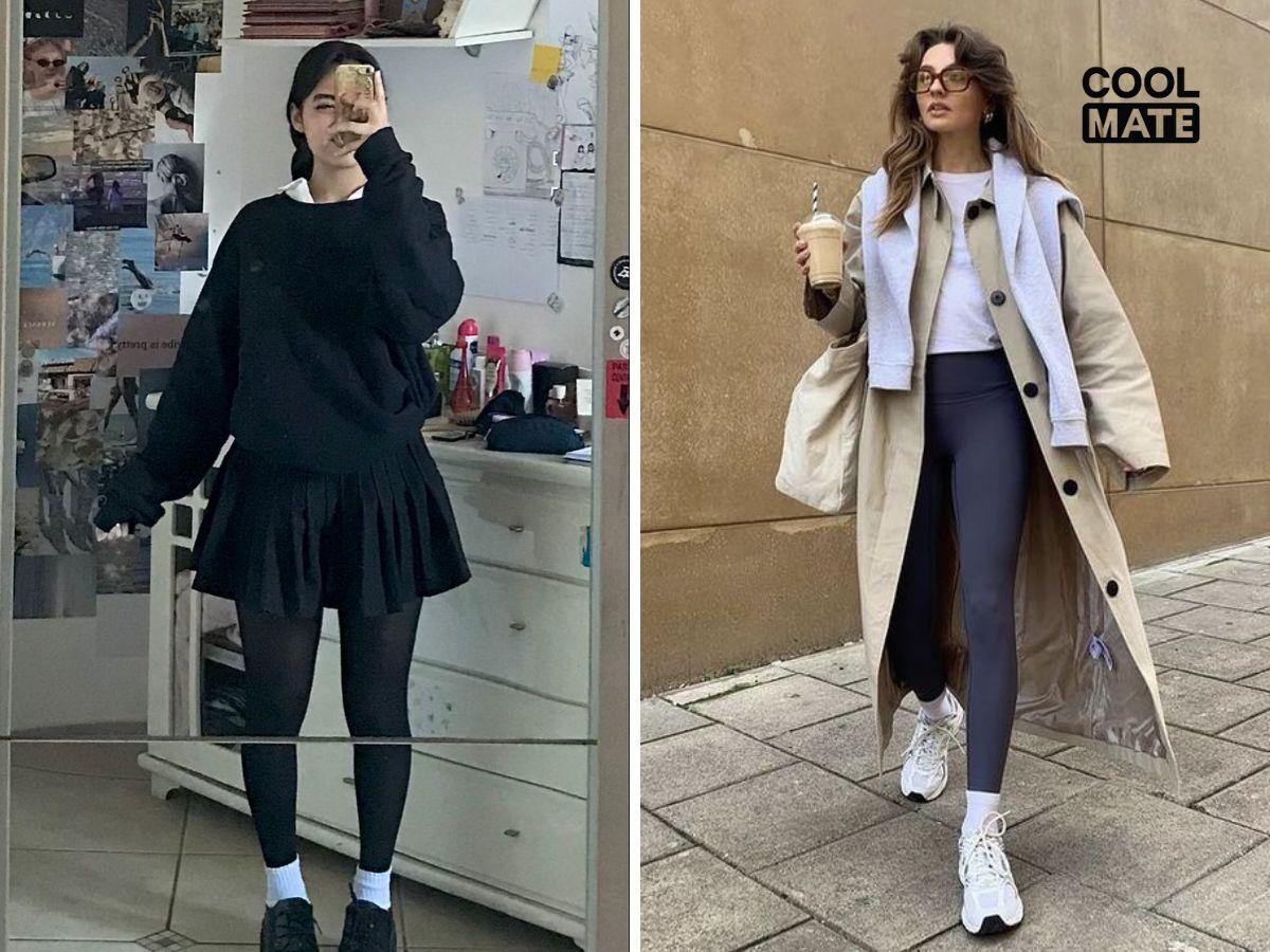 Legging là "lớp nền" lý tưởng cho những set đồ layer nhiều lớp
