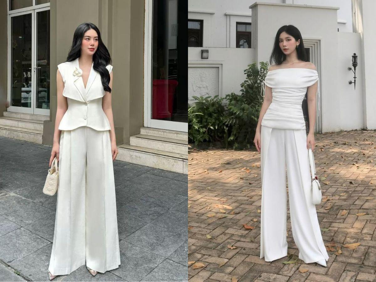 Phối đồ với quần tây ống rộng nữ đi dự tiệc