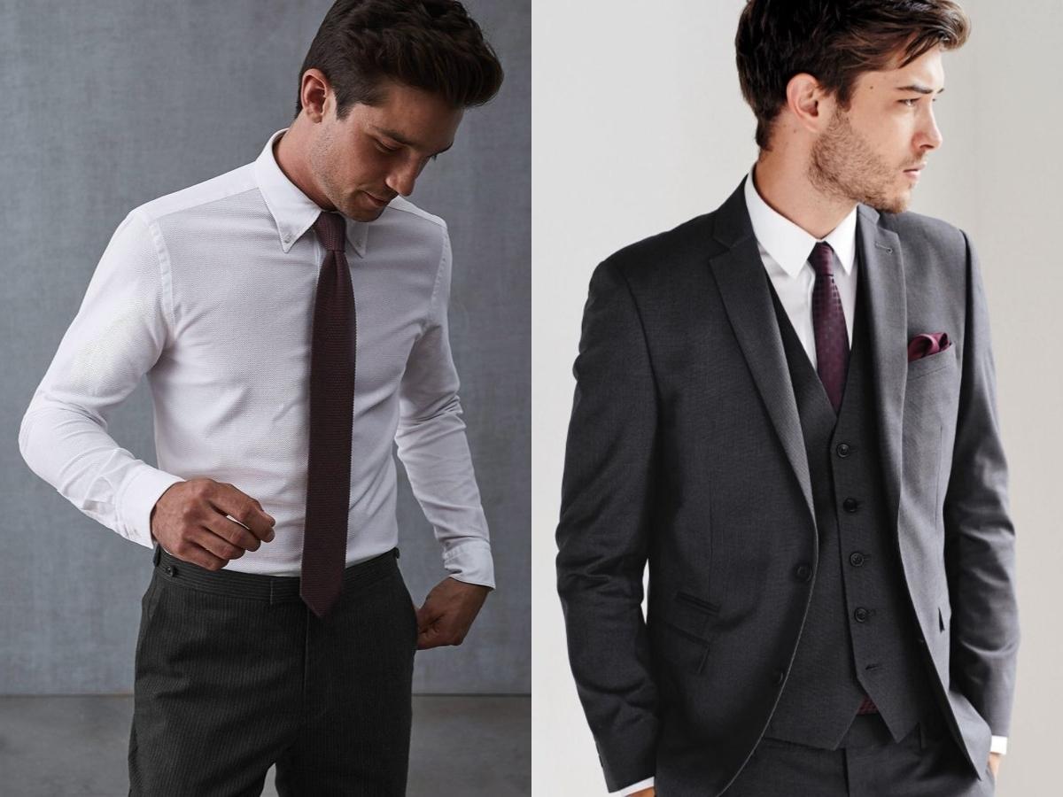 Khi phối cà vạt trong bộ outfit có suit hoặc blazer, cần đảm bảo màu sắc các lớp có sự hài hòa