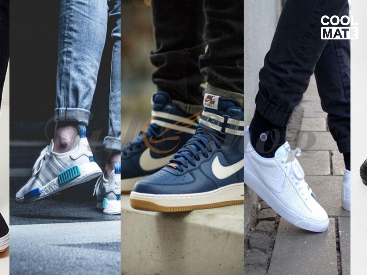 Giày sneakers năng động, dễ phối với nhiều kiểu quần jean, mang lại vẻ ngoài hiện đại và thoải mái.