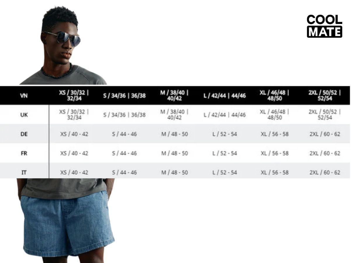 Các thông số và hướng dẫn chọn size của Adidas