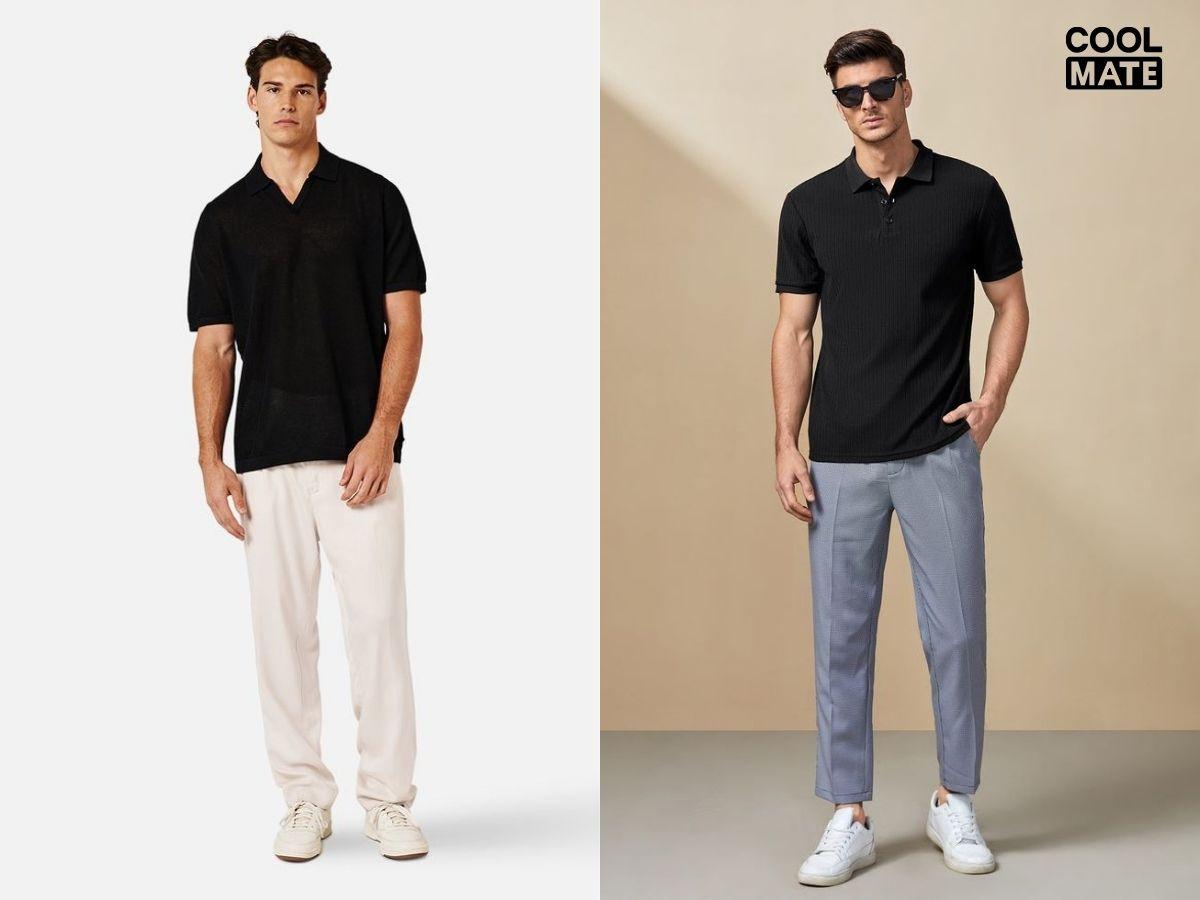 Mẫu áo polo nam oversize và relaxed fit xu hướng