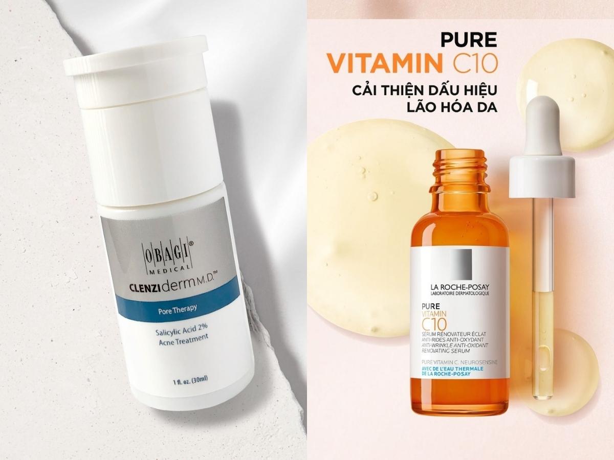 Ưu tiên sử dụng sản phẩm có nồng độ thấp, ví dụ: BHA 2%, Vitamin C 10%