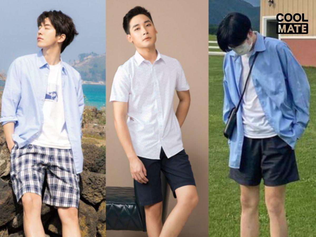 Cách mix quần short và áo sơ mi mang lại sự thoải mái, lịch sự vừa đủ, dễ dàng thay đổi phong cách và phù hợp nhiều hoàn cảnh