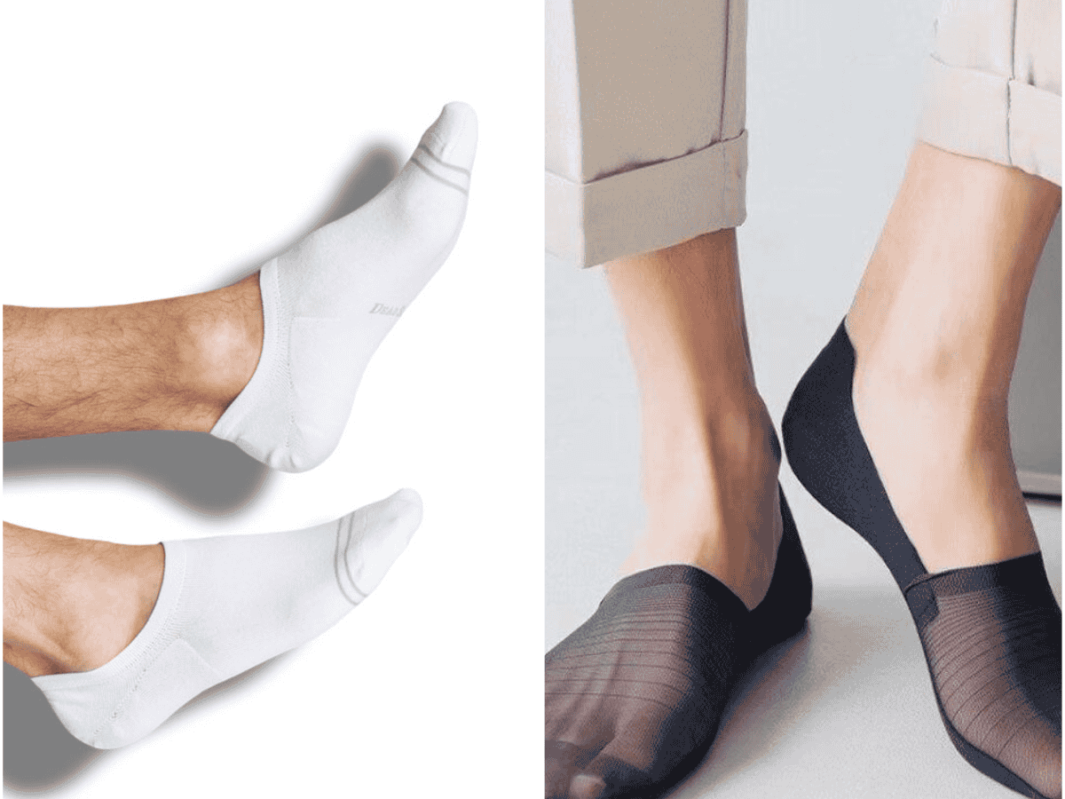 So sánh 2 đôi tất lười có độ dày khác nhau