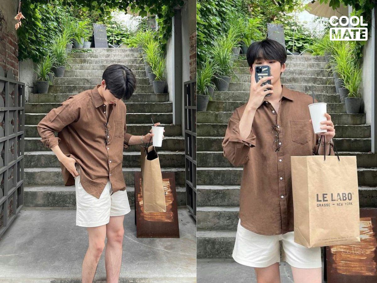 Phối quần với áo sơ mi cho nam giới sự lãng tử thích hợp cho những cuộc dạo phố cuối tuần