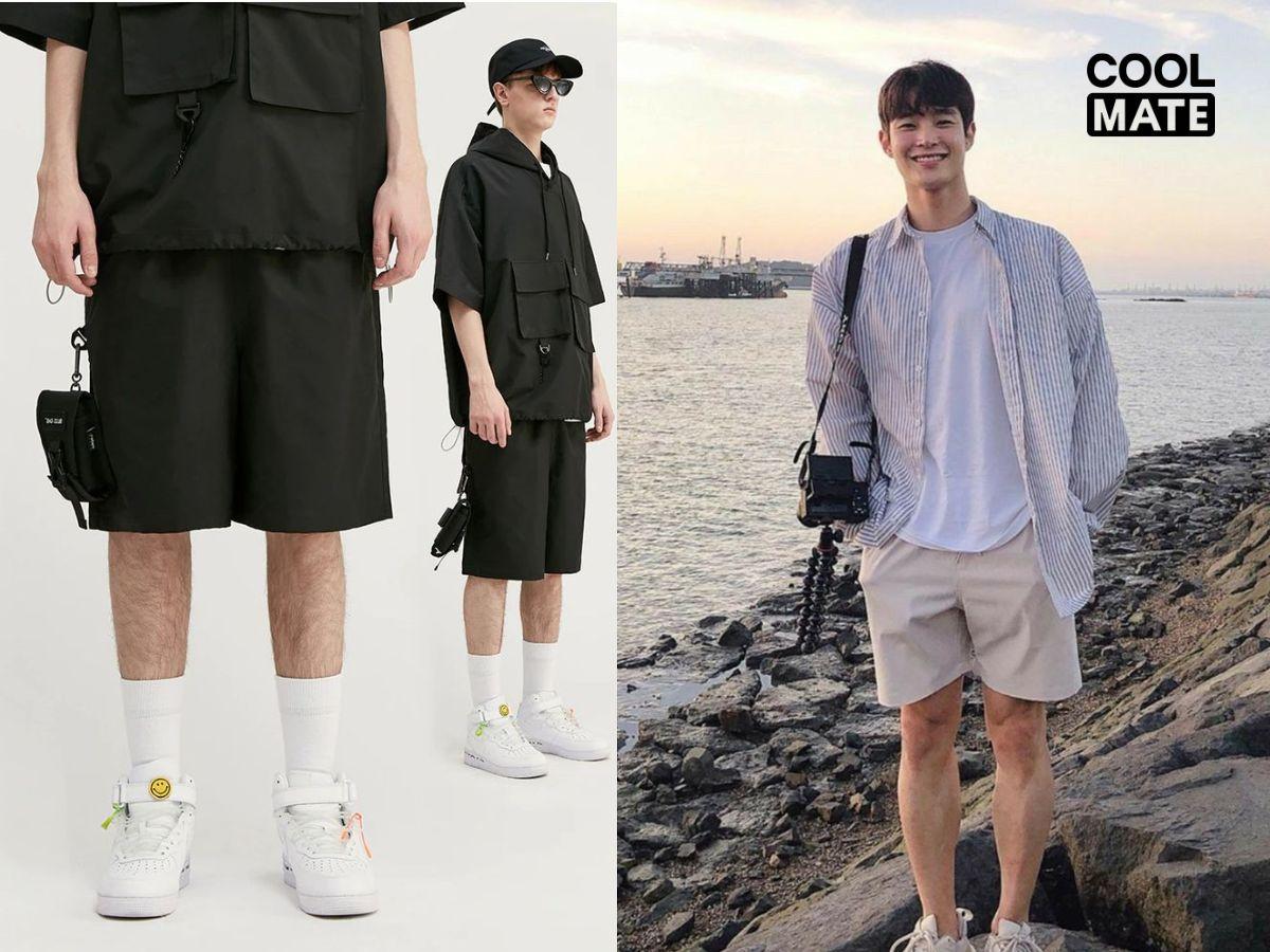 Quần short khi phối cùng các phụ kiện khác giúp nam giới thể hiện cá tính của mình