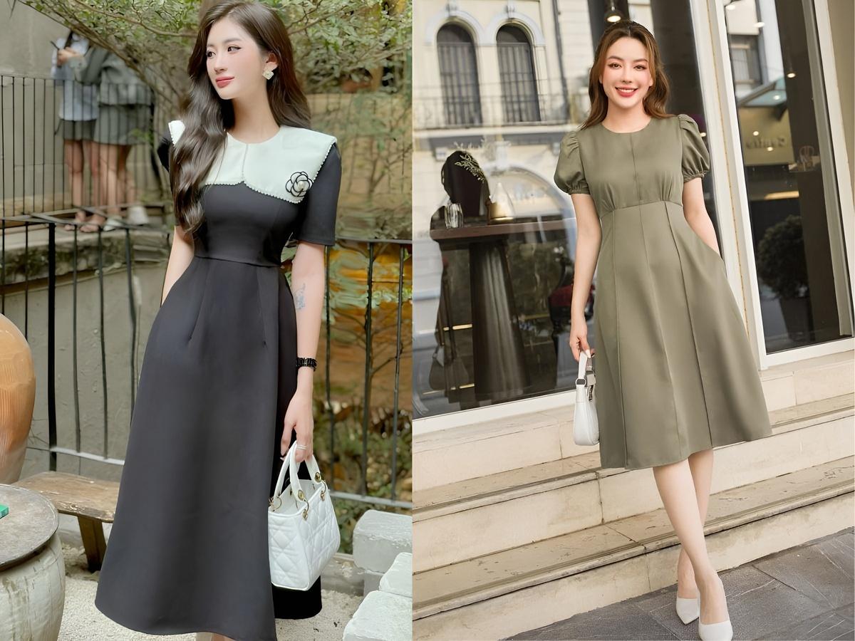 Đầm chữ A dáng xoè trẻ trung, năng động