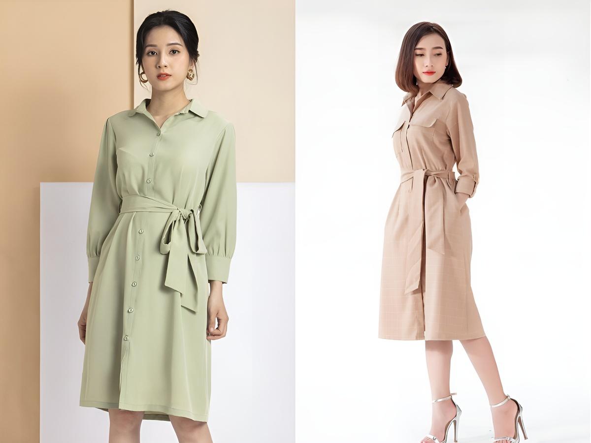 Đầm chữ A tay dài chỉn chu và chuyên nghiệp