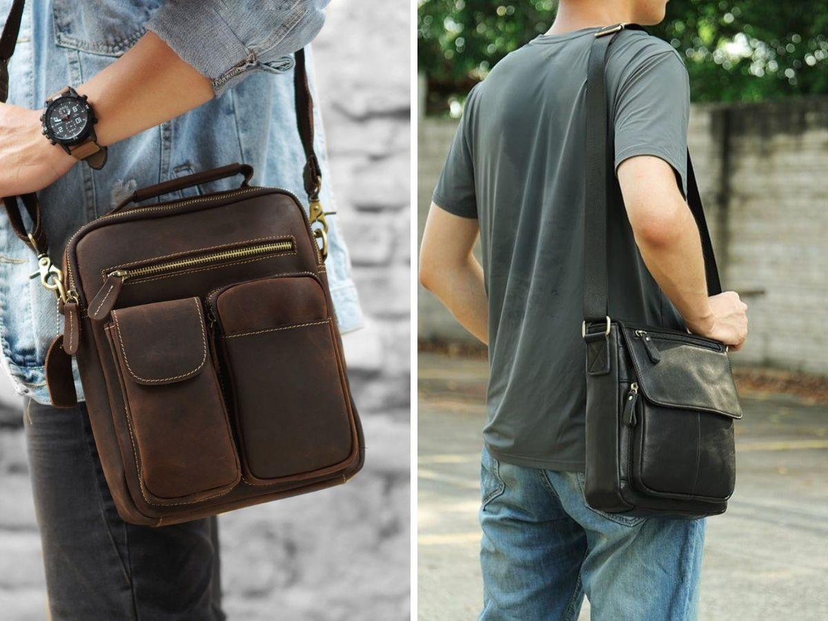 Hàng Da Thật thuộc top shop túi xách nam Hà Nội với kiểu dáng đơn giản