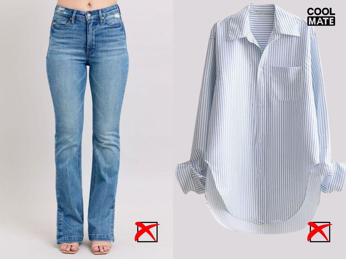 Tránh xa quần áo không co giãn như quần jean, áo sơ mi