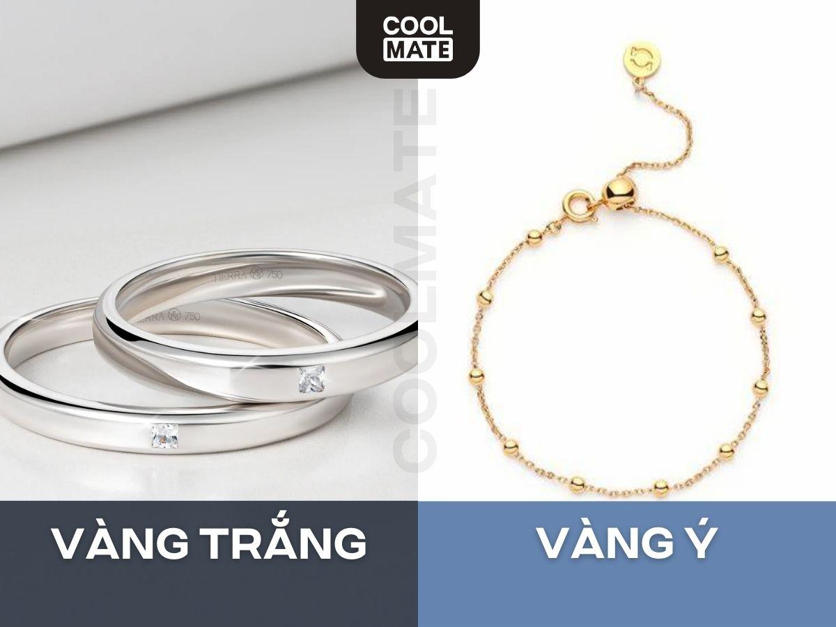 Vàng Trắng vs Vàng Ý