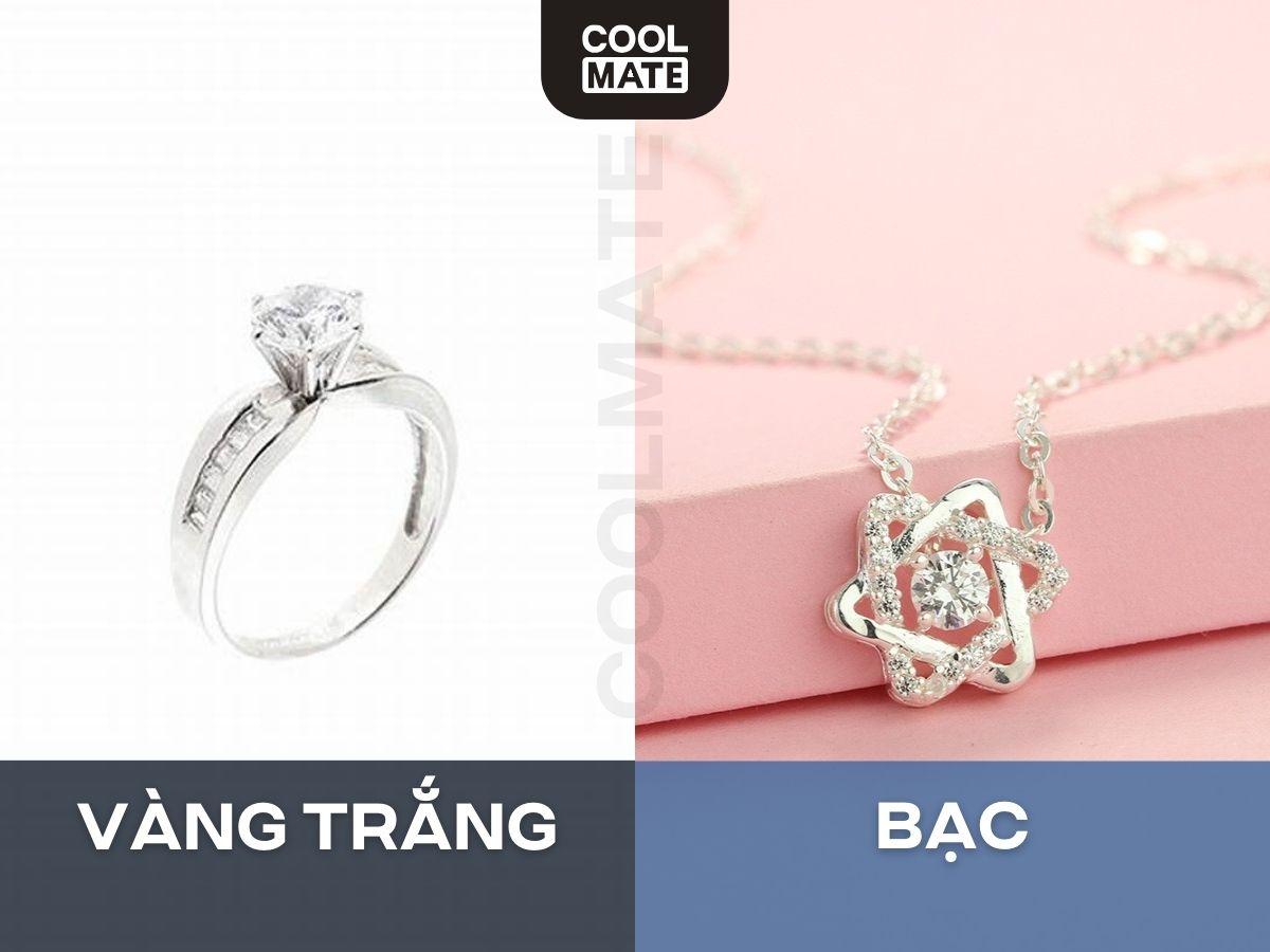 Vàng Trắng vs Bạc