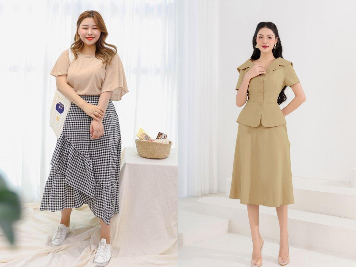Kiểu váy này phù hợp với người có bụng trên to hơn bụng dưới