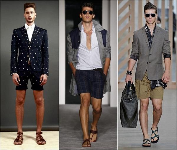 Cách phối giày sandals nam với quần short