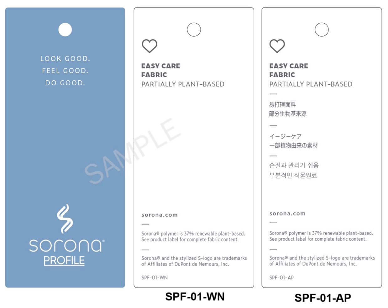 Hangtag chính hãng Sorona Profile