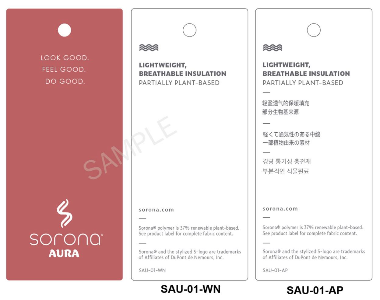 Hangtag chính hãng Sorona Aura