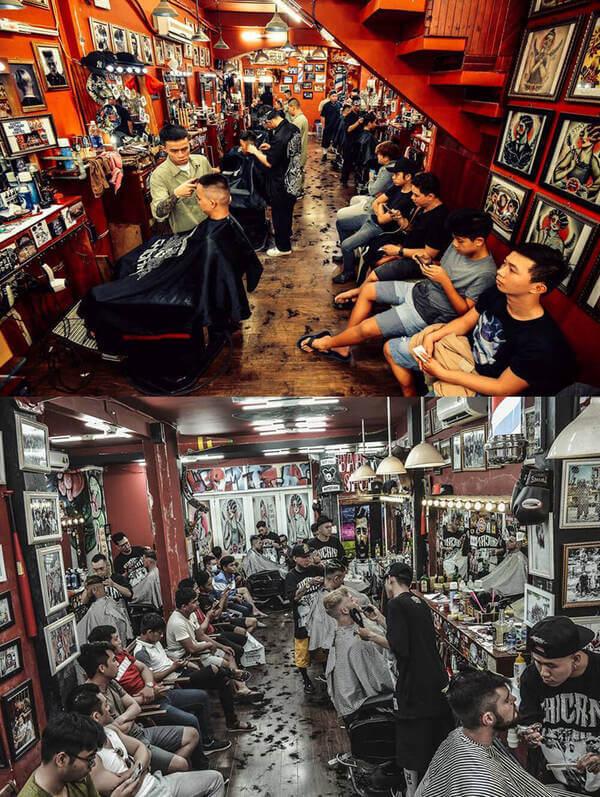 Không gian nghệ thuật tại Liêm Barber Shop