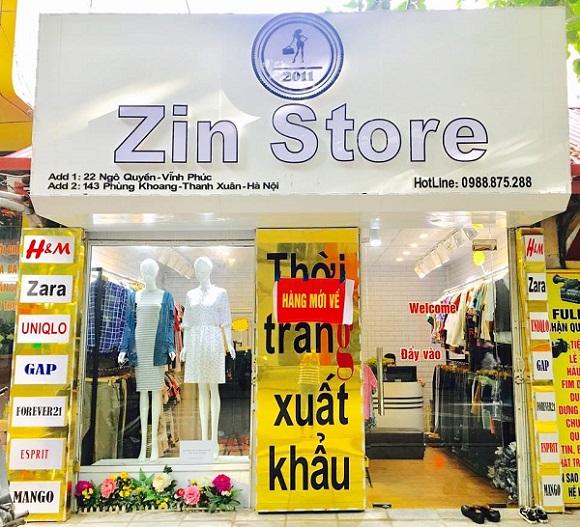 Zin Store - hai cơ sở tại Hà Nội và Vĩnh Phúc