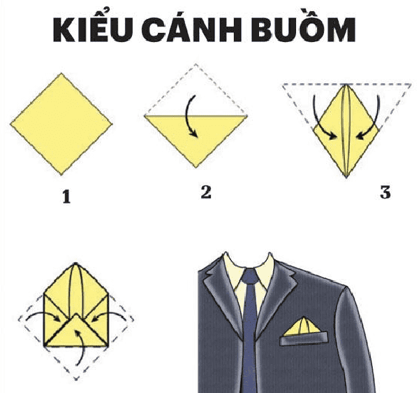 Khăn gấp kiểu cánh buồm