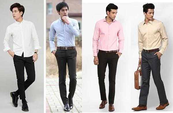 Phối giày tây với quần tây và áo sơ mi cho vẻ ngoài chỉn chu