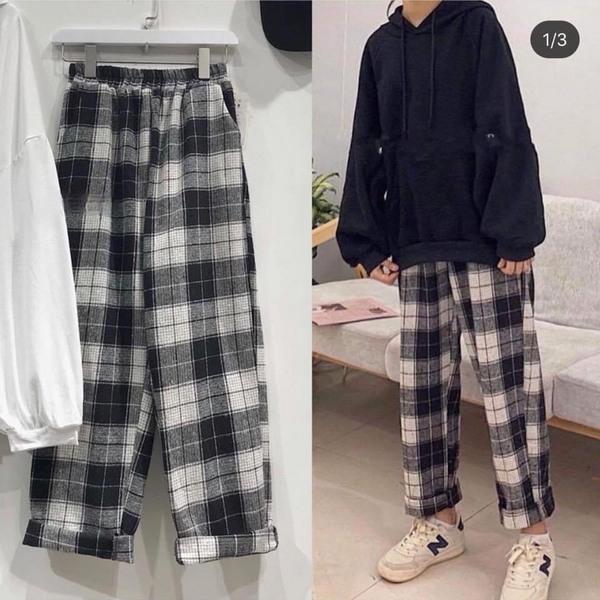 Phối đồ với quần jogger sọc caro nam