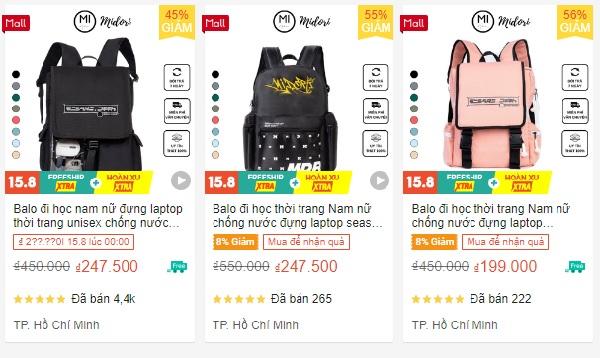 Sản phẩm nhiều mẫu mã, màu sắc khác nhau