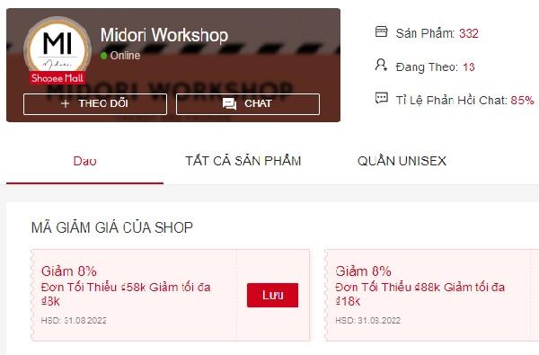 Midori Workshop trên shopee