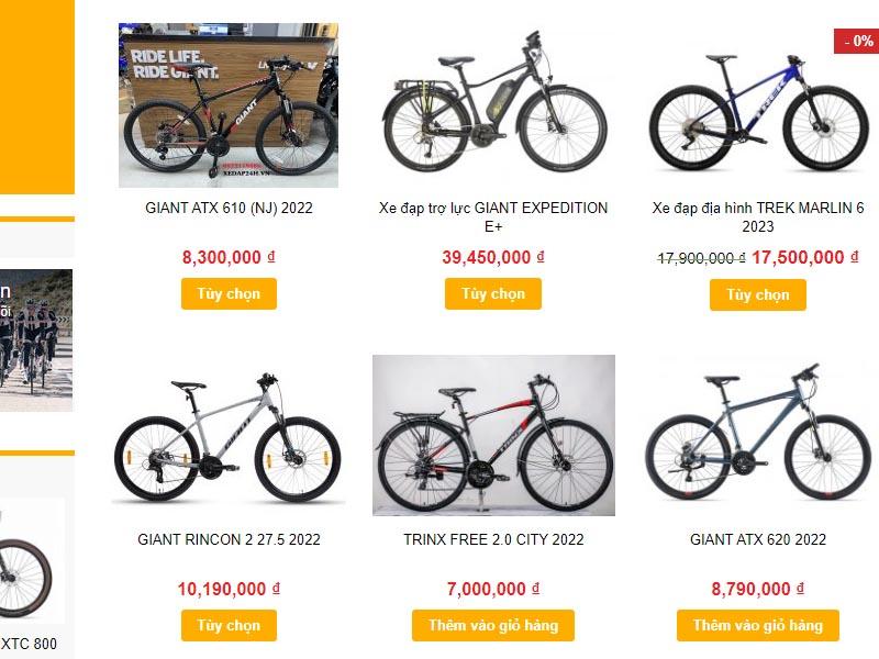 Xe đạp 24h - đa dạng mẫu mã, màu sắc
