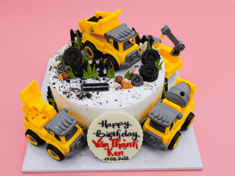 Bánh sinh nhật ô tô cần cẩu
