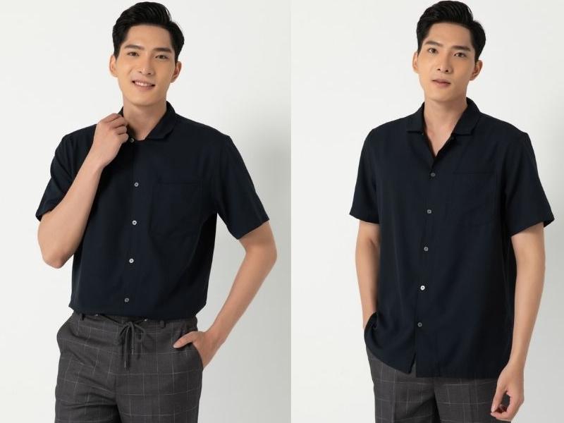 Áo sơ mi đồng phục công sở màu đen