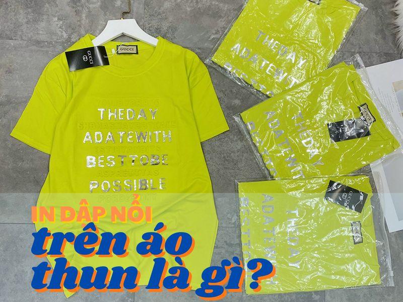 Ví dụ về áo thun in dập nổi