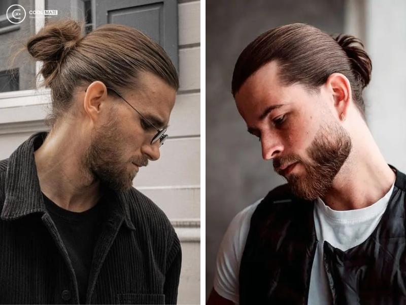 Kiểu tóc Man Bun Slick Back