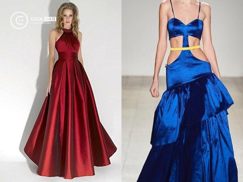 Vải Tafta cũng được sản xuất theo kiểu dệt trơn, mềm mịn