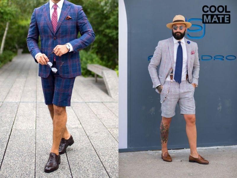 Phối quần short thể thao với áo vest