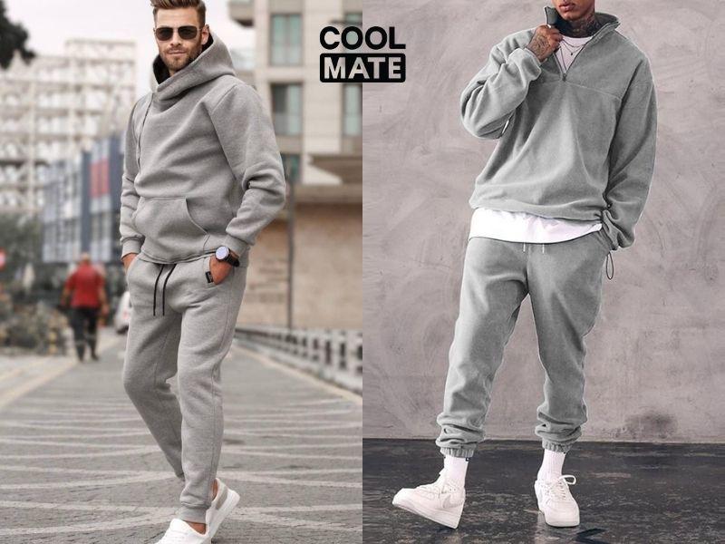Phối quần dài thể thao với áo hoodie