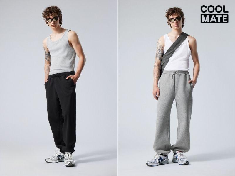 Quần thể thao nam phối với áo tank top