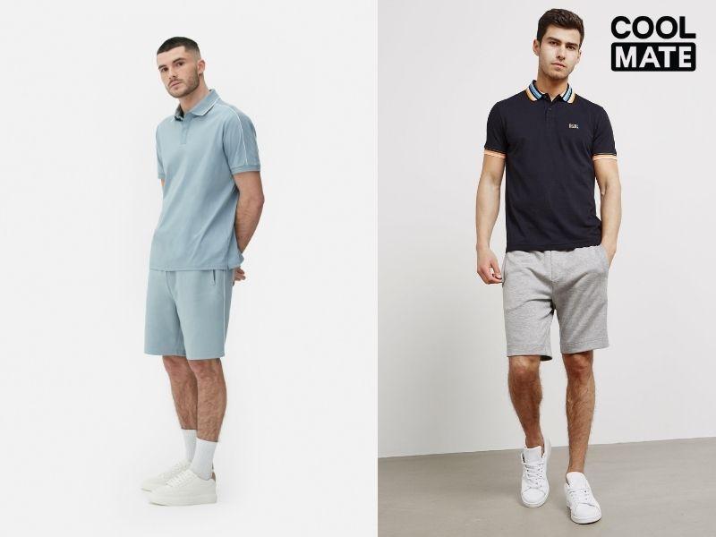 Quần short thể thao phối cùng áo polo