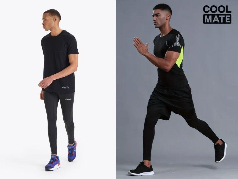 Outfit quần legging và áo thun