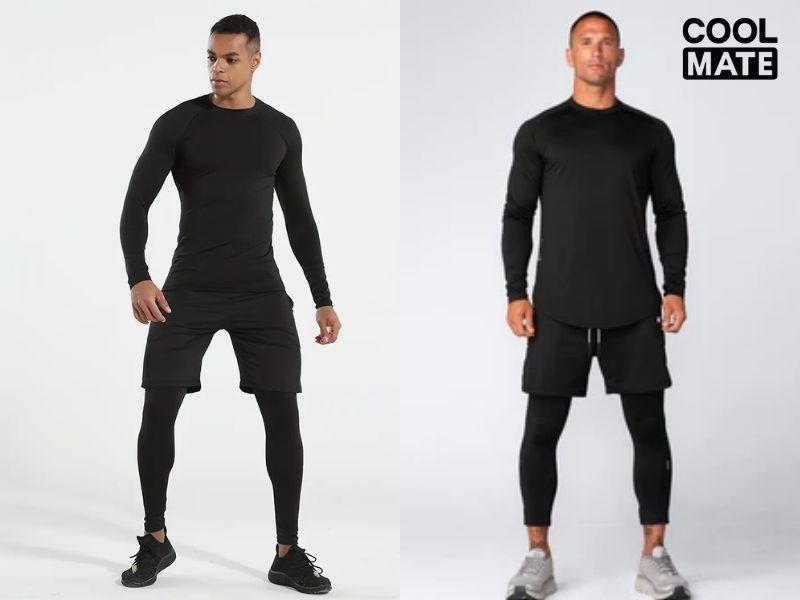 Quần legging phối với áo slimfit