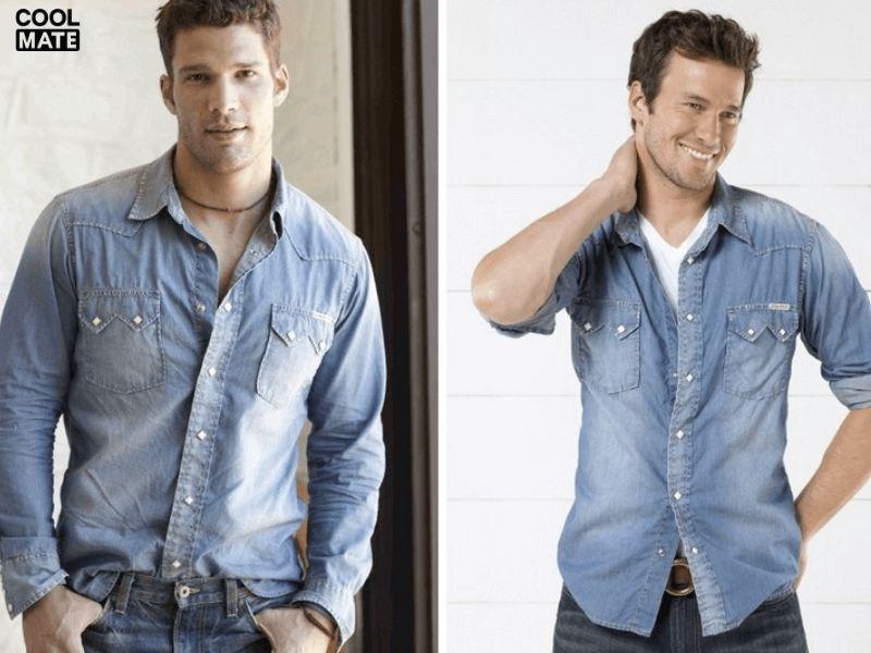 Áo sơ mi Denim cá tính, hiện đại cho đám cưới