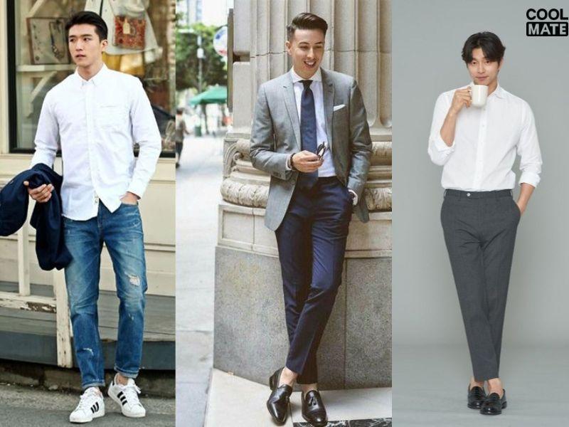 Áo sơ mi trắng thanh lịch, sang trọng cho đám cưới