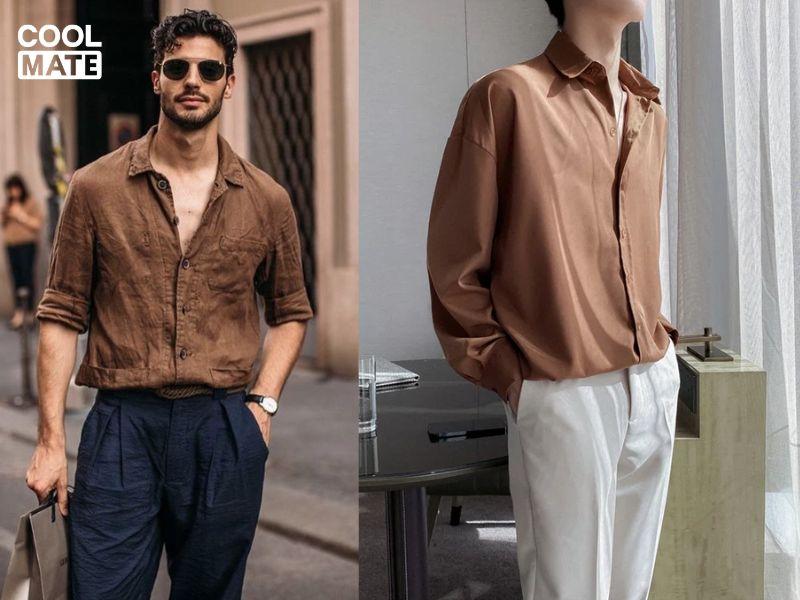 Các màu sắc nhạt hơn của màu nâu như caramel thường được khuyến khích phối với các tông màu sáng