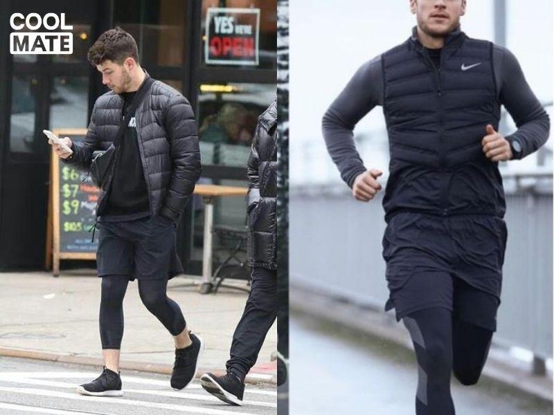 Dạo phố cùng quần legging và áo phao