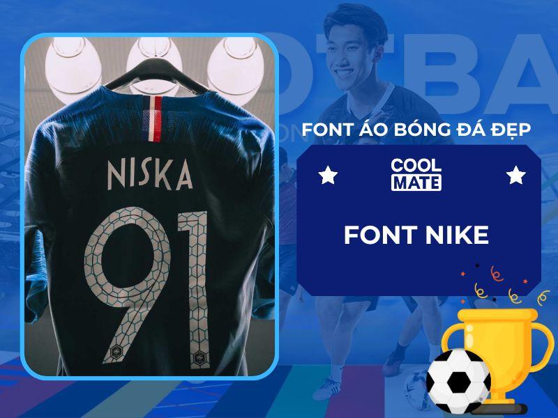 Font chữ in áo bóng đá Nike