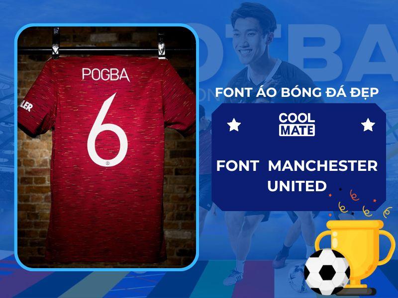 Font chữ in áo bóng đá Manchester United