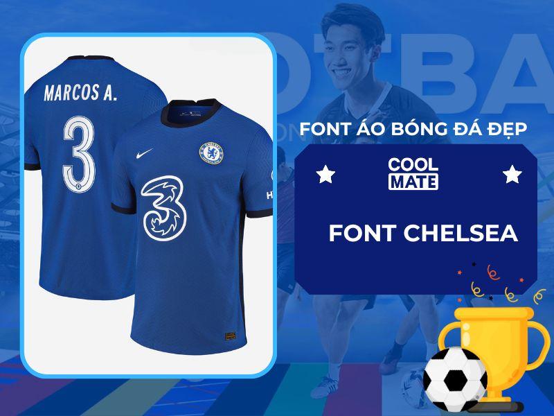 Font chữ in áo bóng đá Chelsea