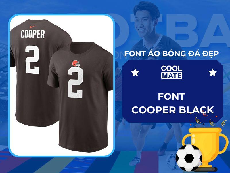 Font chữ in áo bóng đá Cooper Black